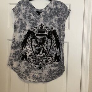 Rock and Republic Graphic Crest Print T-Shirt